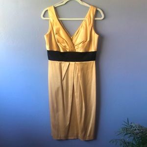 Donna Ricco black and gold cocktail dress